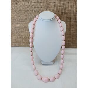 VTG Pastel Pink Bead Necklace l Approx. Length: 21"